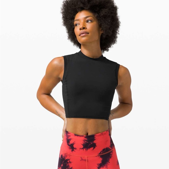 Lululemon Sweat Intention Tank Black Size 6 Nulu - Picture 2 of 11